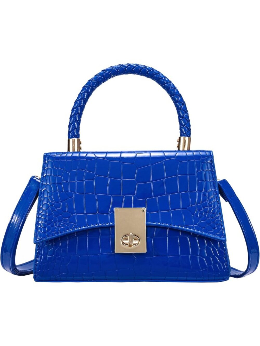 Women's Blue Small Crossbody Bag Mini Satchel Cute Shoulder Purse Bag